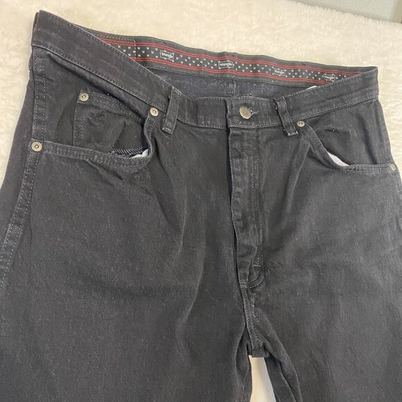 Wrangler Comfort Waist Solutions Black Denim Jeans 36 x 30 - Picture 2 of 8